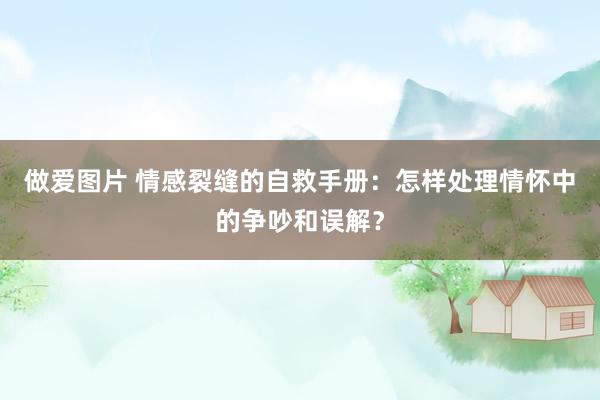 做爱图片 情感裂缝的自救手册：怎样处理情怀中的争吵和误解？