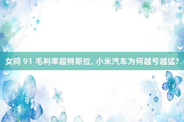 女同 91 毛利率超特斯拉, 小米汽车为何越亏越猛?